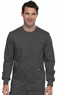 Cherokee Workwear Men's Long Sleeve Snap Front Warm-Up Jacket. WW380