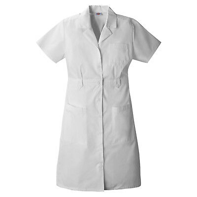 Dickies Women White Nursing Dress 84500 Button Front Short Sleeve Size Xs To 2xl