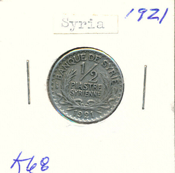 Syria - 1/2 Piastre - 1921 - K68   - Scarce
