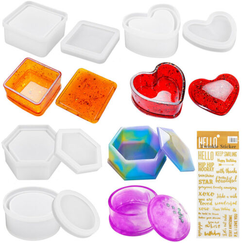 Jewelry Box Resin Casting Molds Silicone DIY Storage Box containers Epoxy Molds