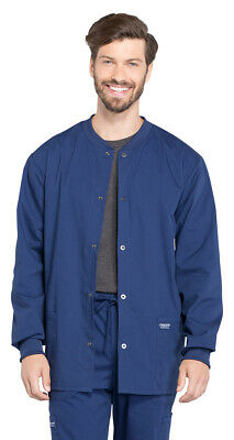 Cherokee Workwear Men's Long Sleeve Snap Front Warm-Up Jacket. WW360