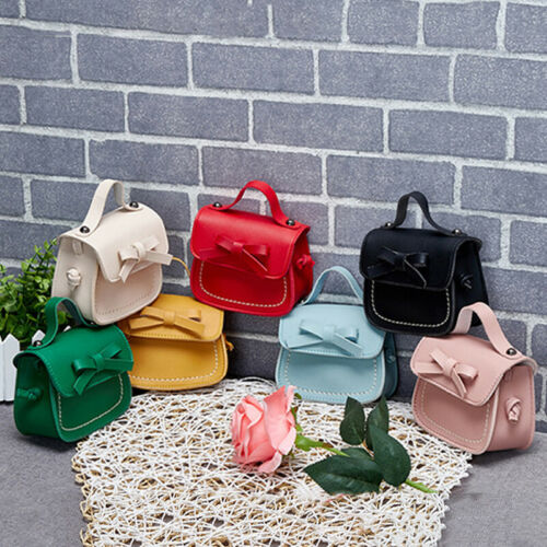 Kids Girls Pu Leather Bowknot Crossbody Messenger Bag Wallet Purse Handbag New