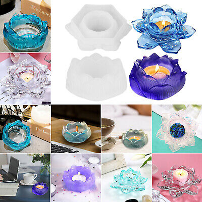 Resin Silicone Mold Lotus Flower DIY Epoxy Craft Casting Mould Jewelry Making US