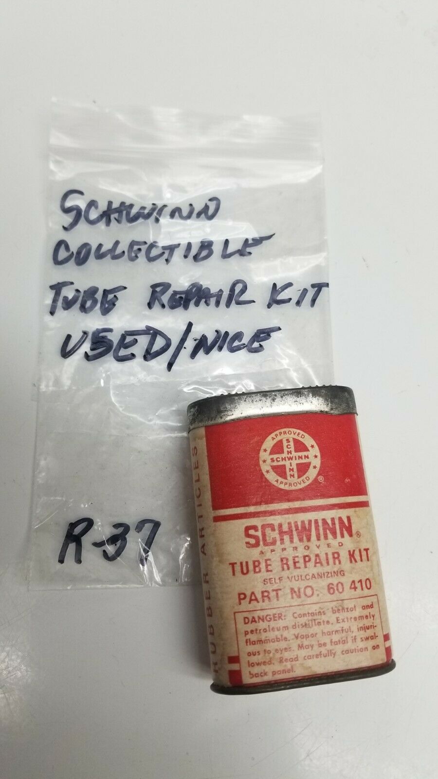 Schwinn Approved Tube Patch Repair Kit Used Collectible Part # 60 - 410